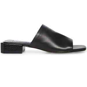 Steve Madden Anders Heeled Sandal - Black Leather Size 7